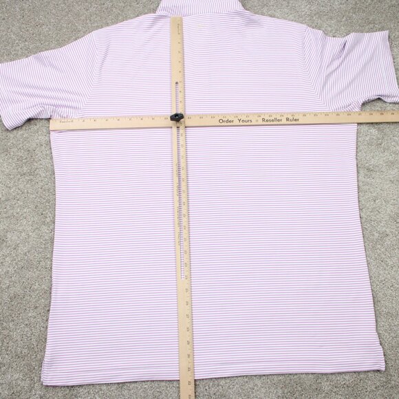Peter Millar Polo Shirt Mens 2XL XXL Pink Crown Crafted Quick Dry Stretch S/S - Picture 11 of 14